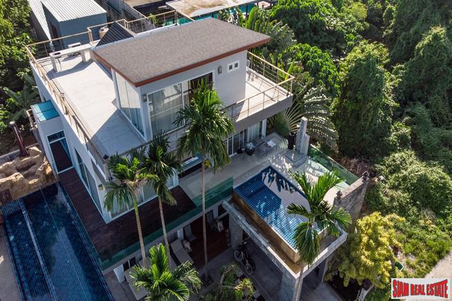 Unique Eight Bedroom + Rooftop Terrace Sea View Pool Villa for Rent in Rawai/Sai Yuan