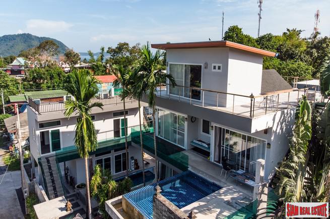 Unique Eight Bedroom + Rooftop Terrace Sea View Pool Villa for Rent in Rawai/Sai Yuan