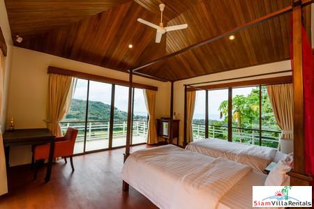 Panoramic Ocean and Lush Mountain Views from this Three Bedroom in Nai Thon