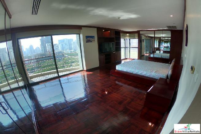 Baan Somthavil | Extra Large Three Bedroom for Rent with Views of Lumpini Park and Royal Bangkok Sport Club in Ratchadamri