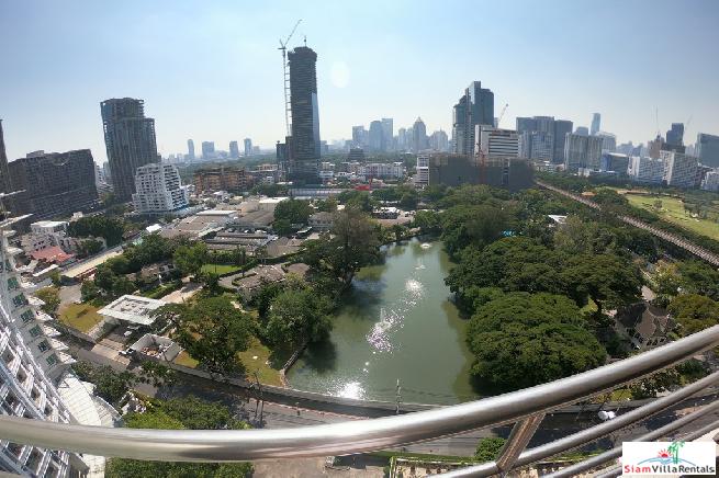 Baan Somthavil | Extra Large Three Bedroom for Rent with Views of Lumpini Park and Royal Bangkok Sport Club in Ratchadamri