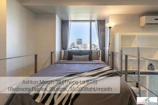 Ideo Morph 38 | Ultra Modern Two Storey Duplex with Extra High Ceilings in Thong Lo, Pet friendly