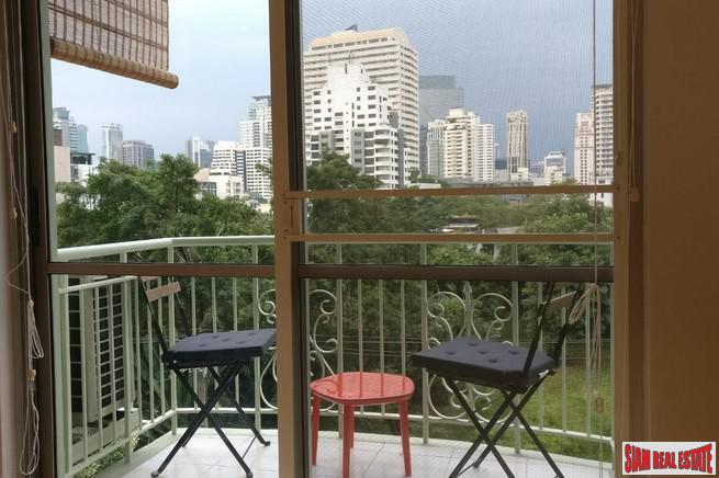 Rain Tree Villa | Recently Renovated Two Bedroom Condo with Two Balconies in Thong Lo-0