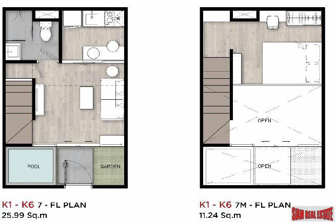 New Modern Low-Rise Condo with Unique Unit Types at Ladprao, Chatuchak - 5% Rental Guarantee for 3 Years! 1 Bed Loft Villa Units-17
