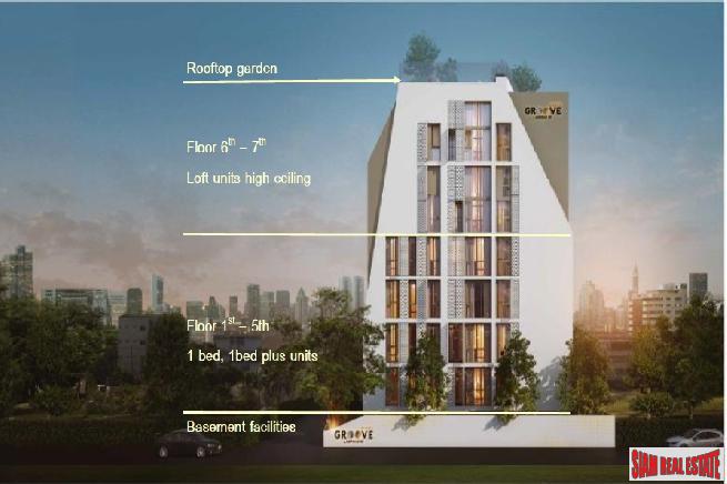 1 Bed Garden Units at New Modern Low-Rise Condo with Unique Unit Types at Ladprao, Chatuchak - 5% Rental Guarantee for 3 Years!-1