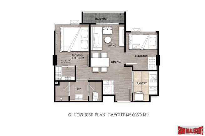 New Ramkhamhaeng Development with Excellent Modern Facilities - Two Bedroom-14