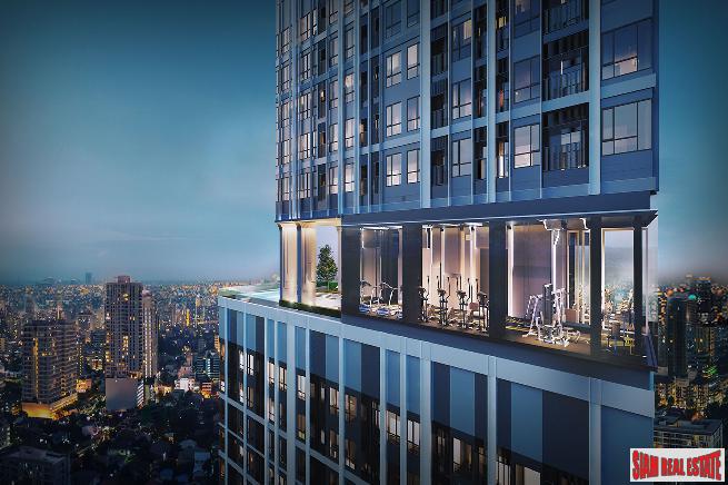 New High-Rise Smart Condo in Construction with Excellent Facilities on Connecting Road between Sukhumvit and Thepharak - 0 Metres to MRT - 2 Bed Units