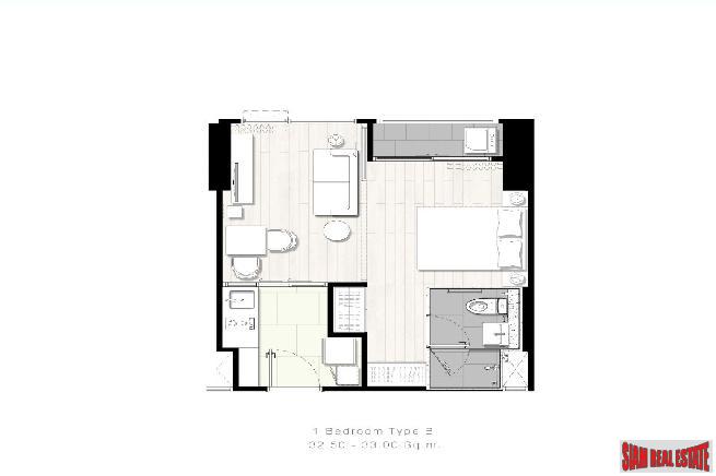 New Luxury High-Rise Newly Completed Next to BTS at Ratchayothin, Chatuchak - 1 Bed Units-10
