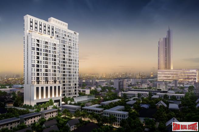New Luxury Neo Classic Designed High-Rise at Charoennakorn close to Icon Siam, BTS Gold Line and the Riverside - 1 Bed Units - BitCoin Accepted as Payment!-4