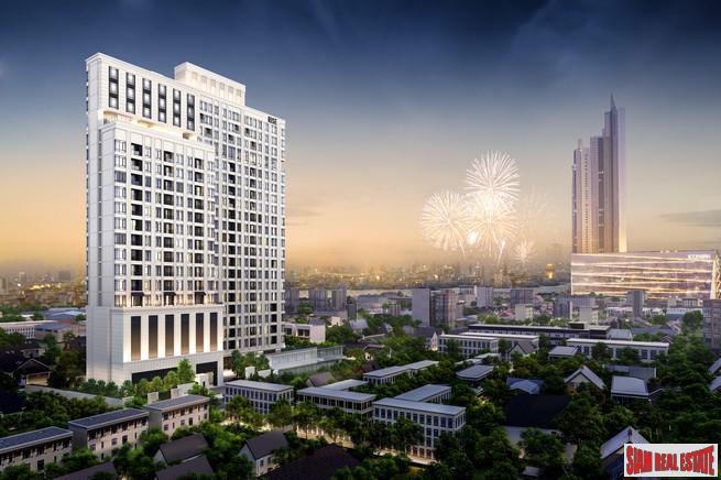 New Luxury Neo Classic Designed High-Rise at Charoennakorn close to Icon Siam, BTS Gold Line and the Riverside - 1 Bed Units - BitCoin Accepted as Payment!-5
