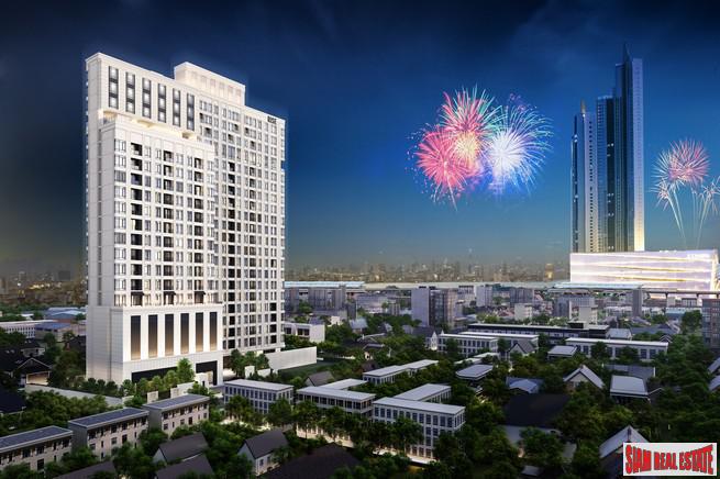 New Luxury Neo Classic Designed High-Rise at Charoennakorn close to Icon Siam, BTS Gold Line and the Riverside - 2 Bed Units - BitCoin Accepted as Payment-1